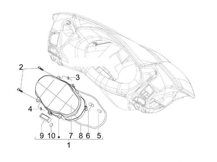Piaggio Cockpitinstrumente - Cruscotto X7 250
