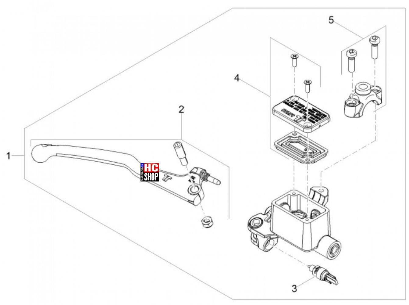 Aprilia Tuono 125 E5 Bremsanlage - Vorderradbremspumpe