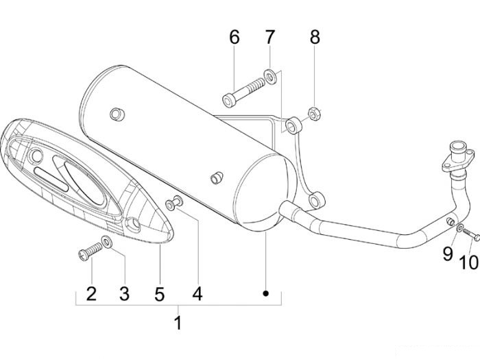 Piaggio Auspufftopf Fly 50 2T