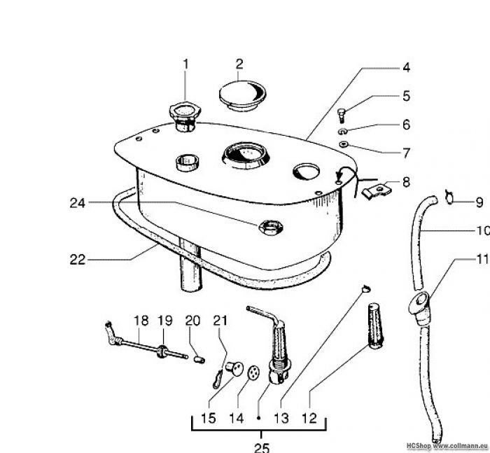 Vespa Benzintank PX 125