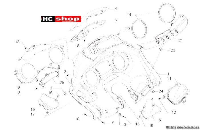 Piaggio MP3 300 Cockpitinstrumente - Cruscotto