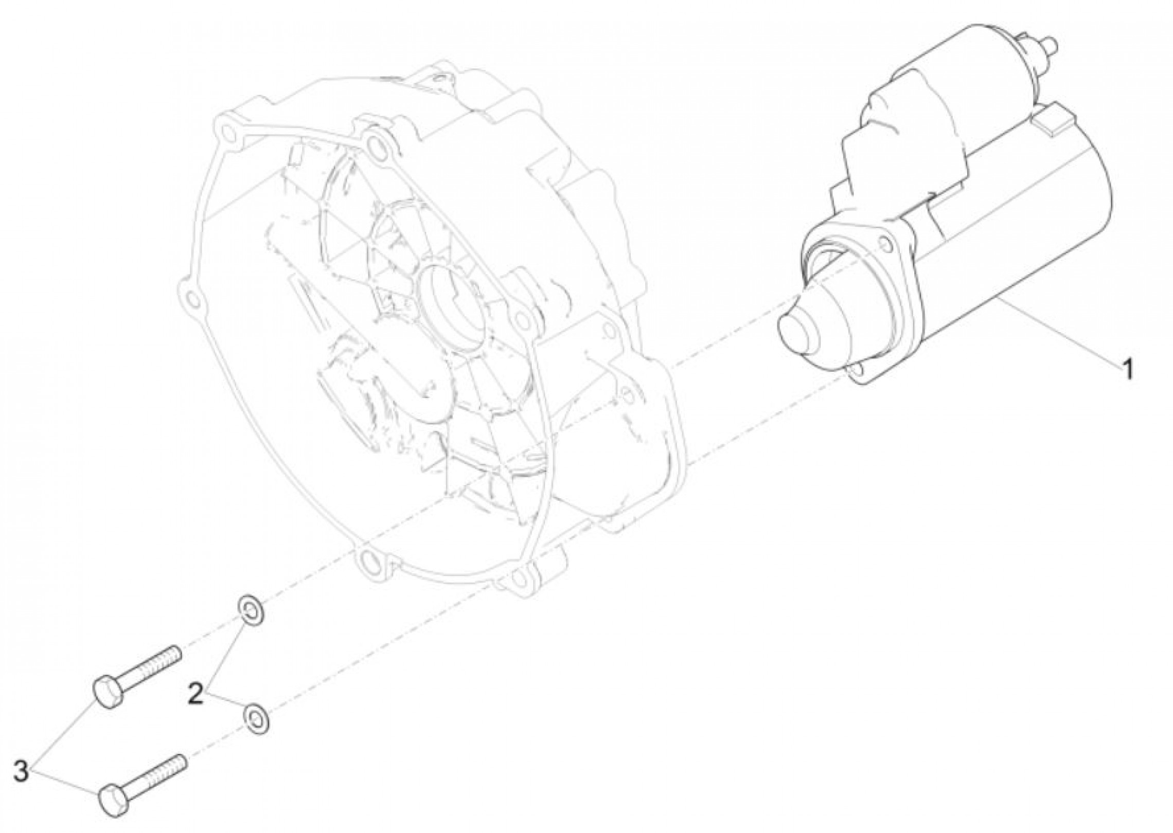Explosionszeichnung Moto Guzzi V7 III Racer u. a. Anlasser