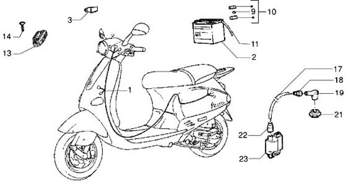Vespa Elektrische Ausrüstung 50 4T