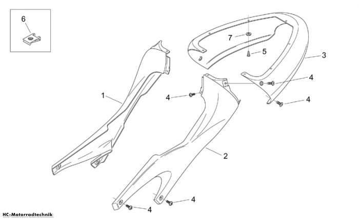 Aprilia Heckaufbau I Tuono 125