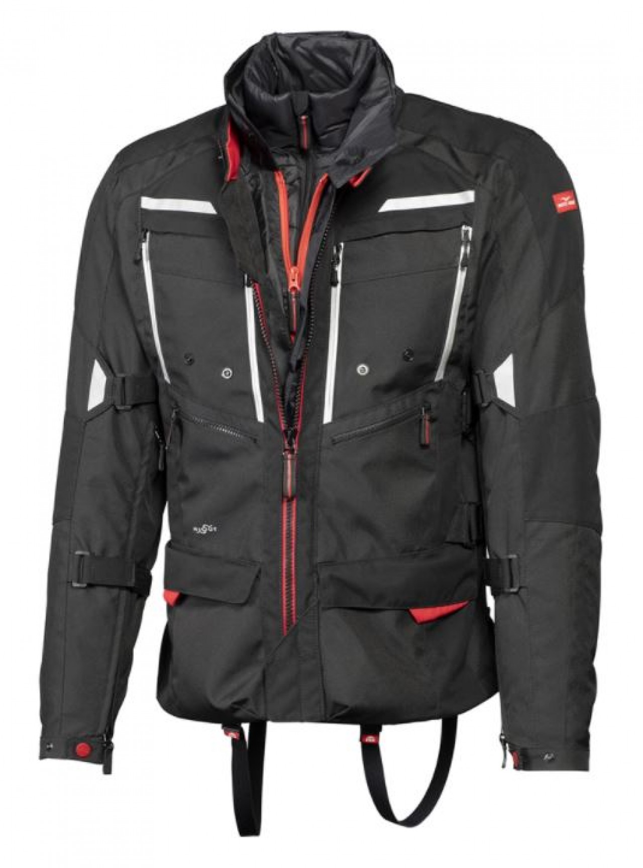 125 - Moto Guzzi Jacke Herren, Größe: XL, schwarz, silber, rot, Textil, Adventure Touring