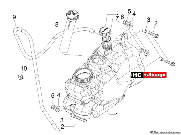 Piaggio Benzintank MP3 400 Sport