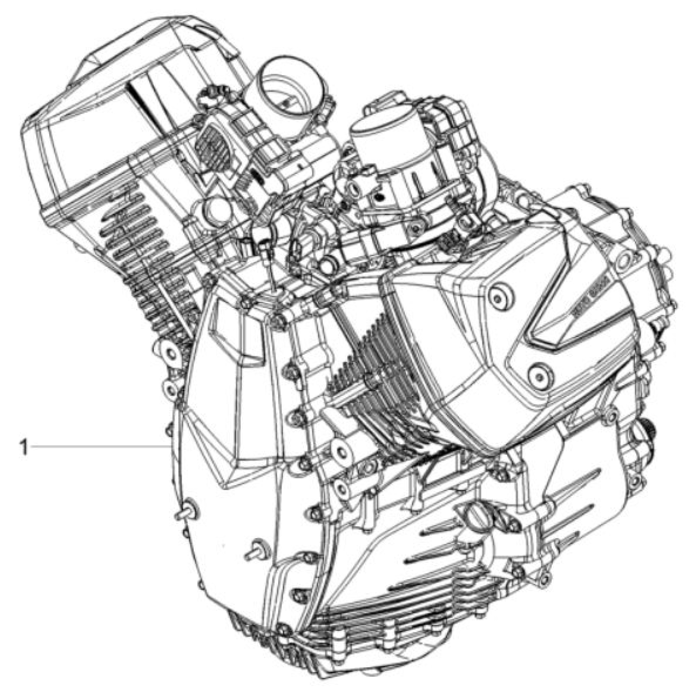 Explosionszeichnung Moto Guzzi Stelvio E5+ / V100 Mandello Motor