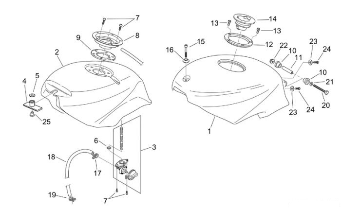 Aprilia Kraftstofftank Tuono 50
