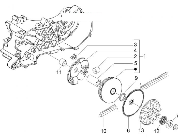 Gilera Antriebsriemenscheibe Runner 50 Purejet