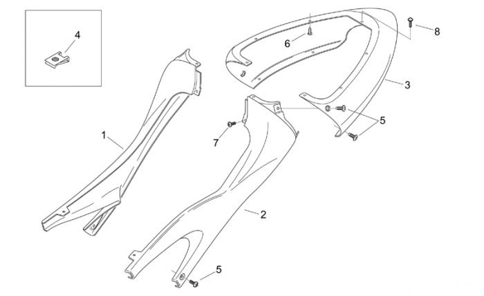 Aprilia Heckaufbau I Tuono 50
