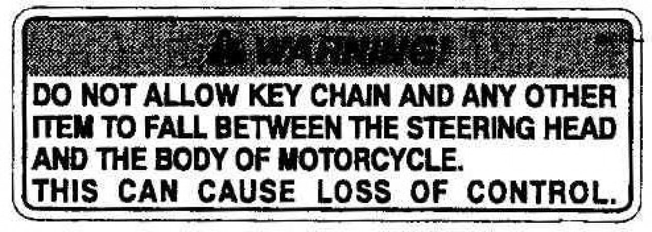 16 - Keys warning decal, CA-USA