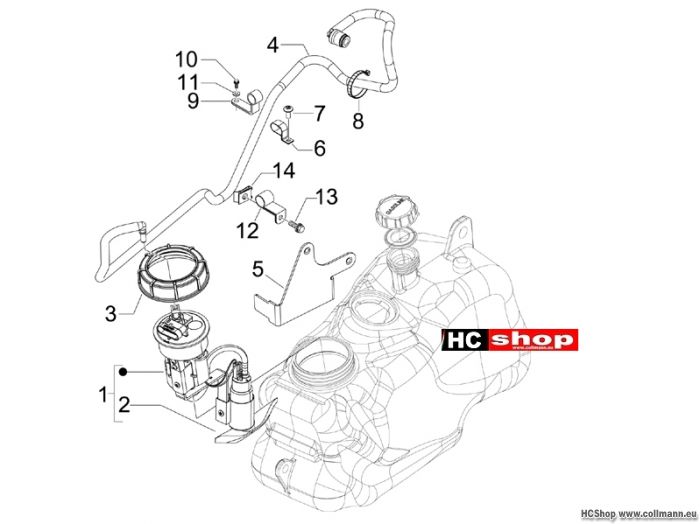 Piaggio Benzin-Einspritzanlage MP3 400 Sport