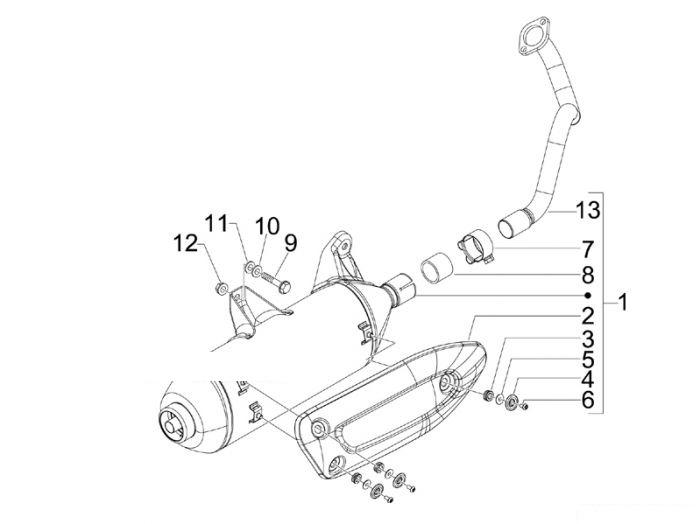 Piaggio Auspufftopf X7 125