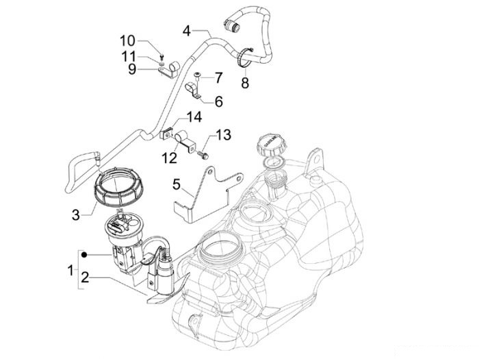 Piaggio Benzin-Einspritzanlage MP3 500 LT