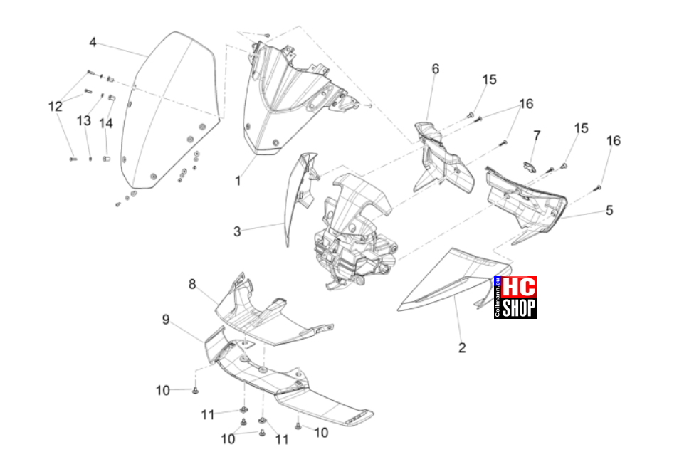 Aprilia Tuono V4 Factory 1100 E5+ - Aufbau - Verkleidung