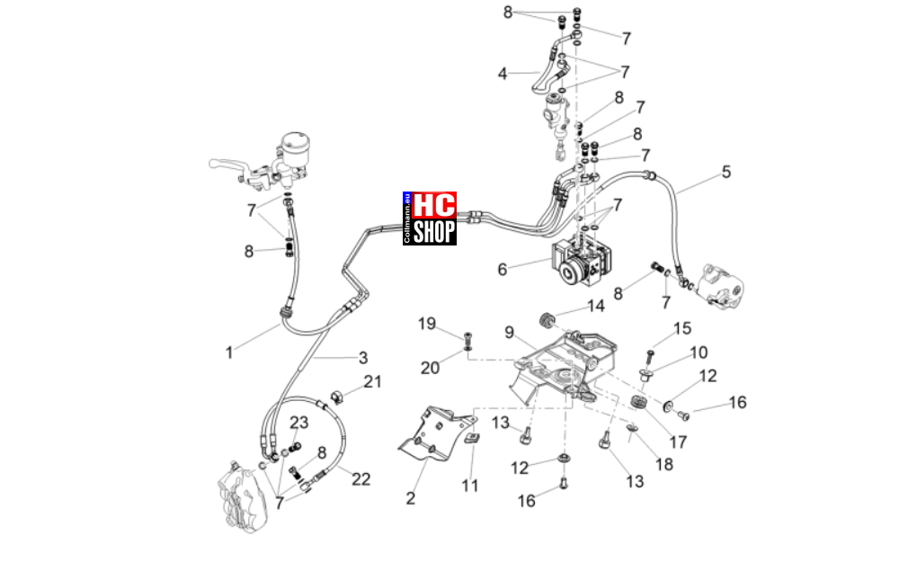 1 - Leitung Vorderradbr.Pumpe-Hecu ABS