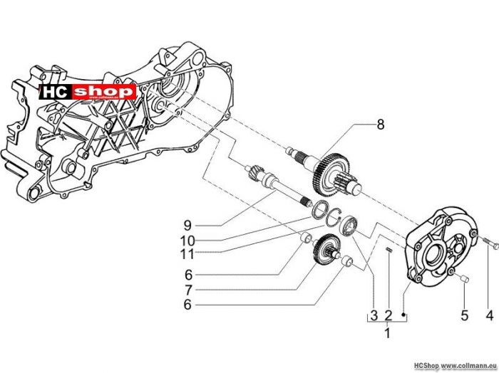 Piaggio Einheit Getriebe nrg power dd