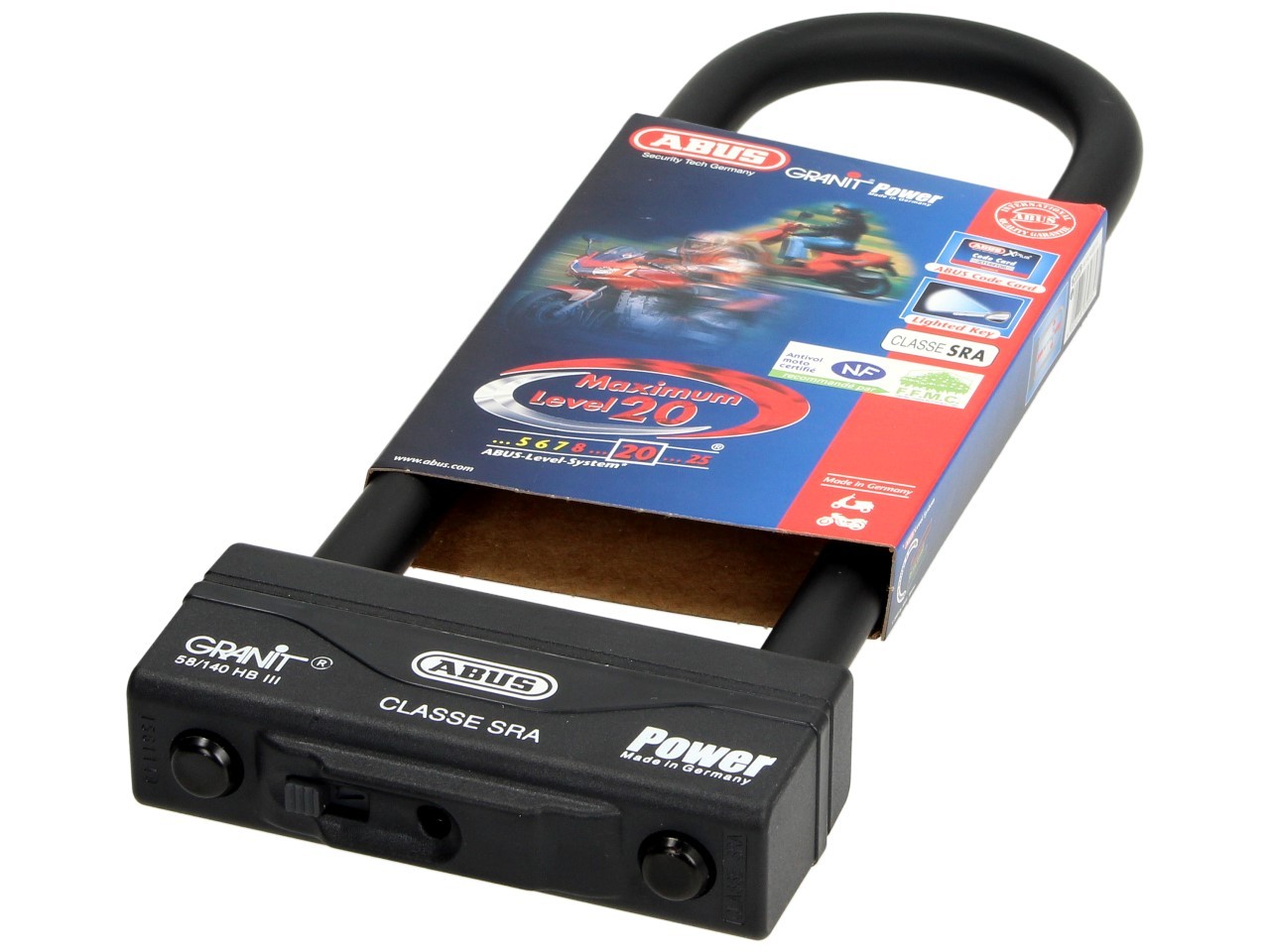 ABUS Bügelschloss Granit Power 58, 310x83 mm, schwarz