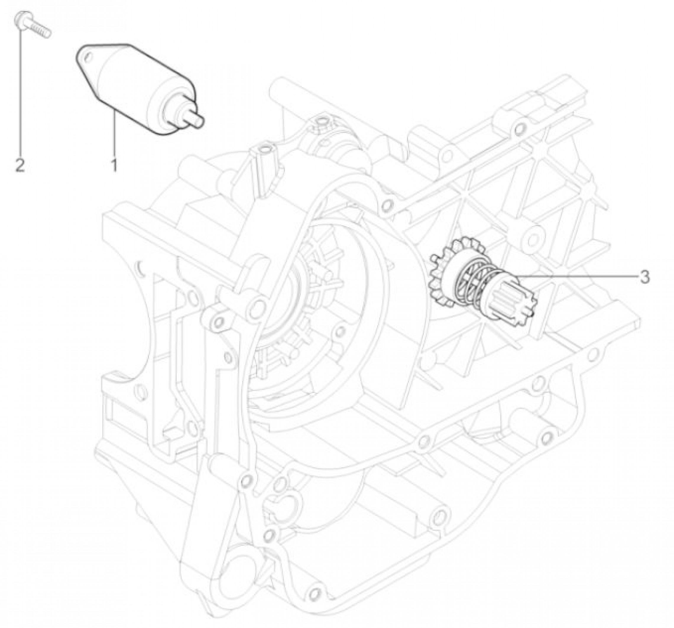 Explosionszeichnung Derbi Variant Sport 125 Anlasser