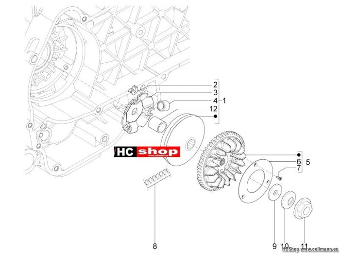 Aprilia Motard 125 Antriebsriemenscheibe