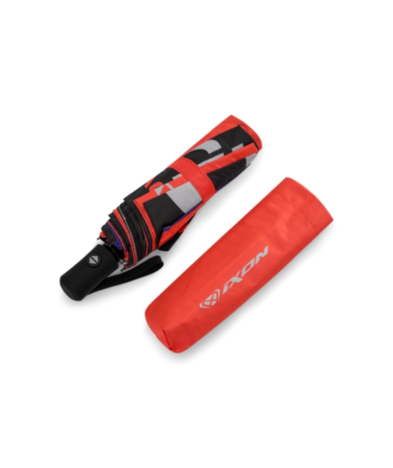 Aprilia Regenschirm aus Polyester in Schwarz, Rot und Lila