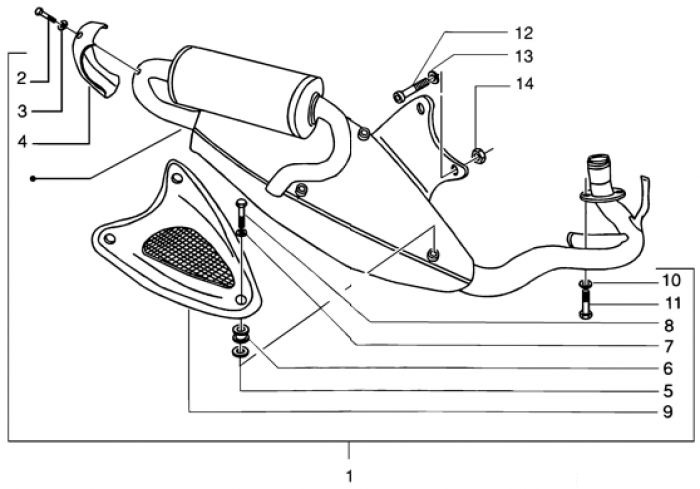Gilera Auspufftopf Runner 50 Purejet
