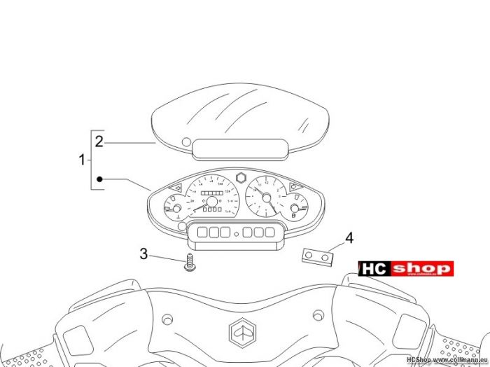 Piaggio Cockpitinstrumente - Cruscotto X8 400