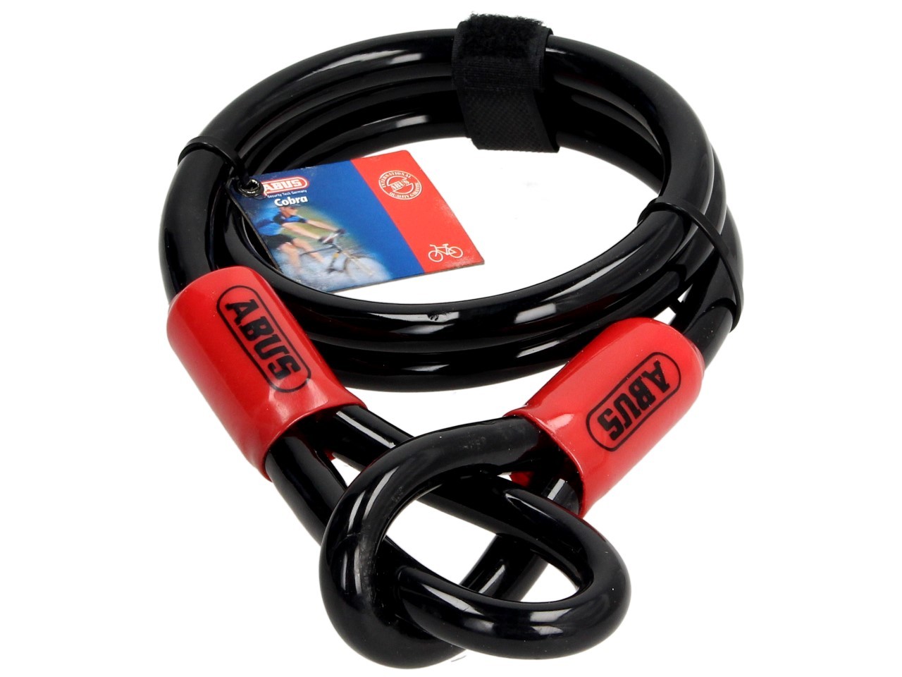 ABUS Schlaufenseil Cobra, 12 mm, 1,20 m, schwarz/rot