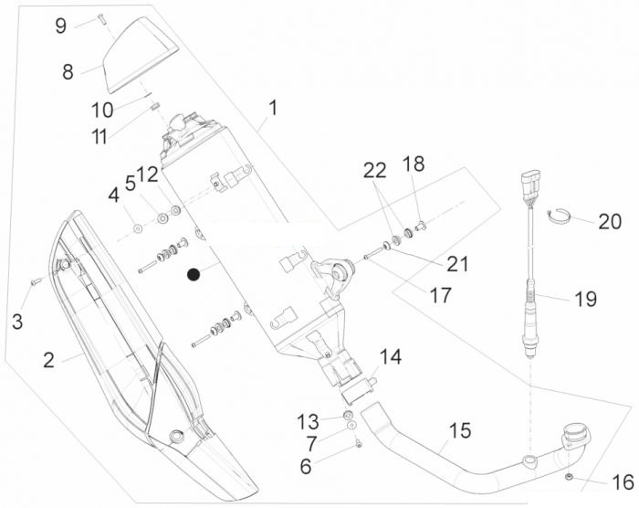 Piaggio Auspufftopf Beverly 350