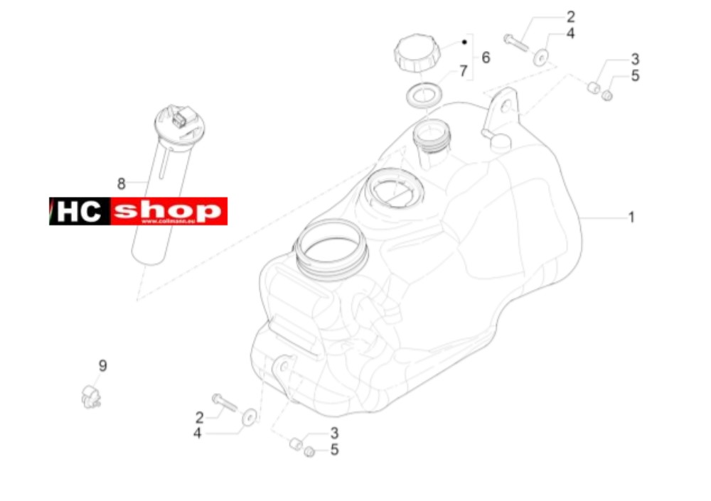 Piaggio MP3 500 LT Sport - Business Fahrgestell Benzintank