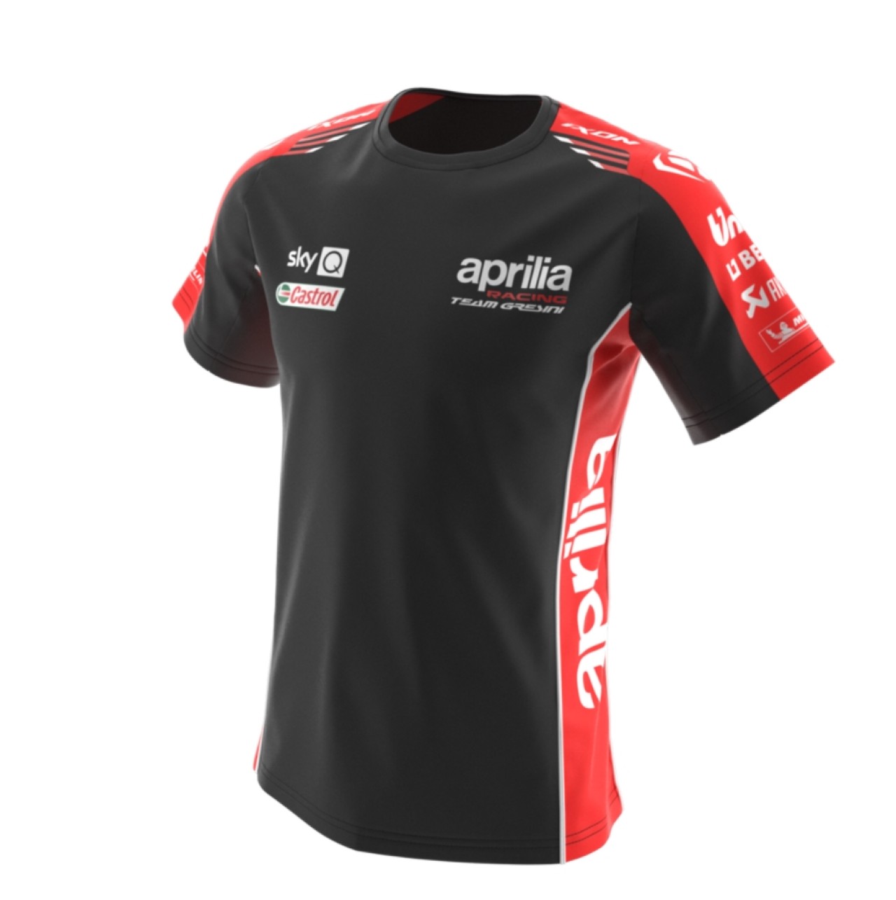 172 - Aprilia T-Shirt Motiv: Aprilia, Unisex, Größe: S, schwarz, Baumwolle, Aprilia Racing Team 2021