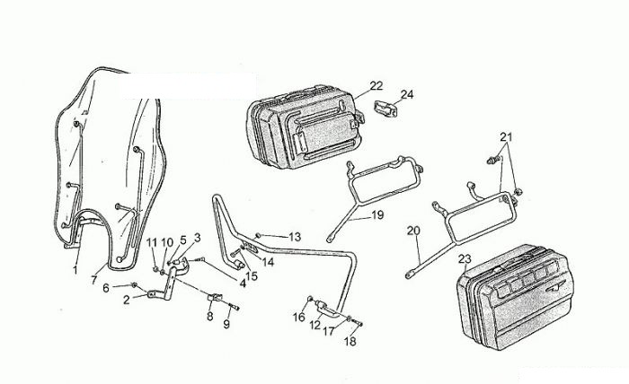Moto Guzzi V65 Custem WiSchuSch.-Sturzb.-Tasch.
