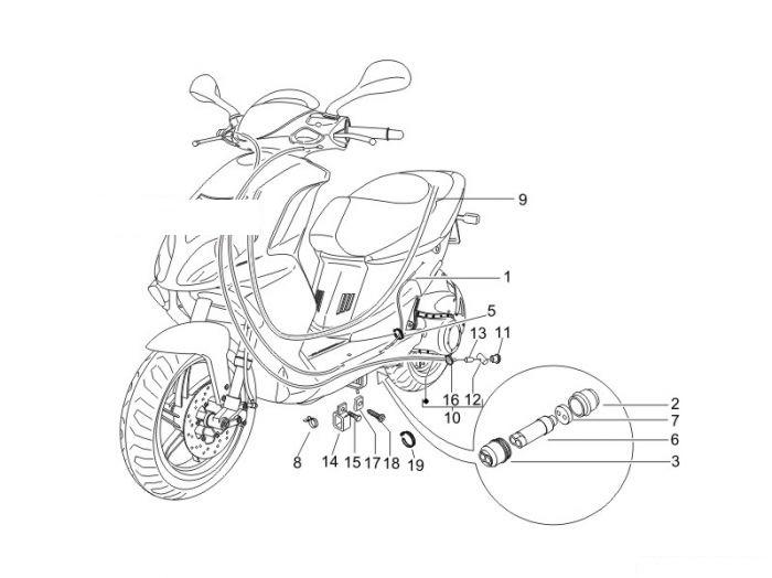 Gilera Bowdenzügen Stalker 50