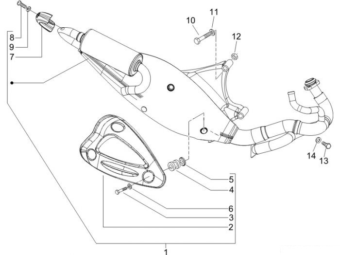 Gilera Auspufftopf Runner 50 Purejet