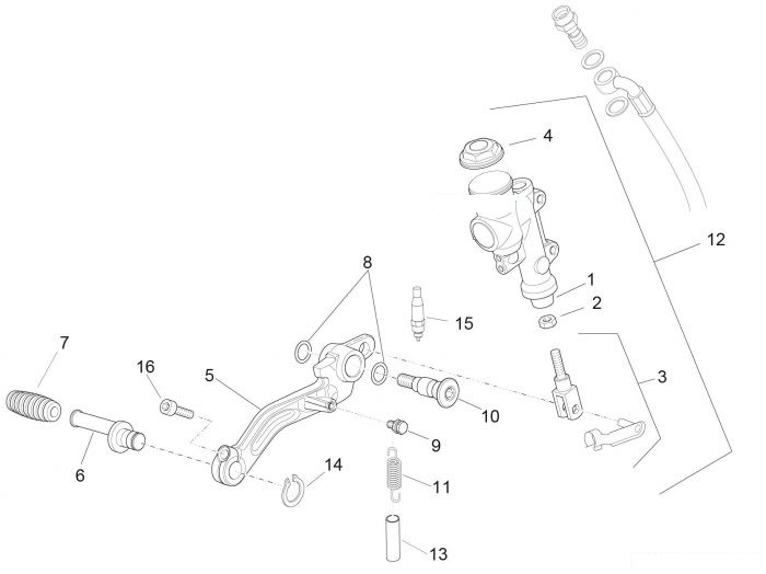 Aprilia RSV4 RR Race Pack Hinterradbremspumpe