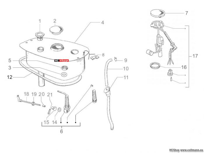 Vespa Benzintank PX 125/150