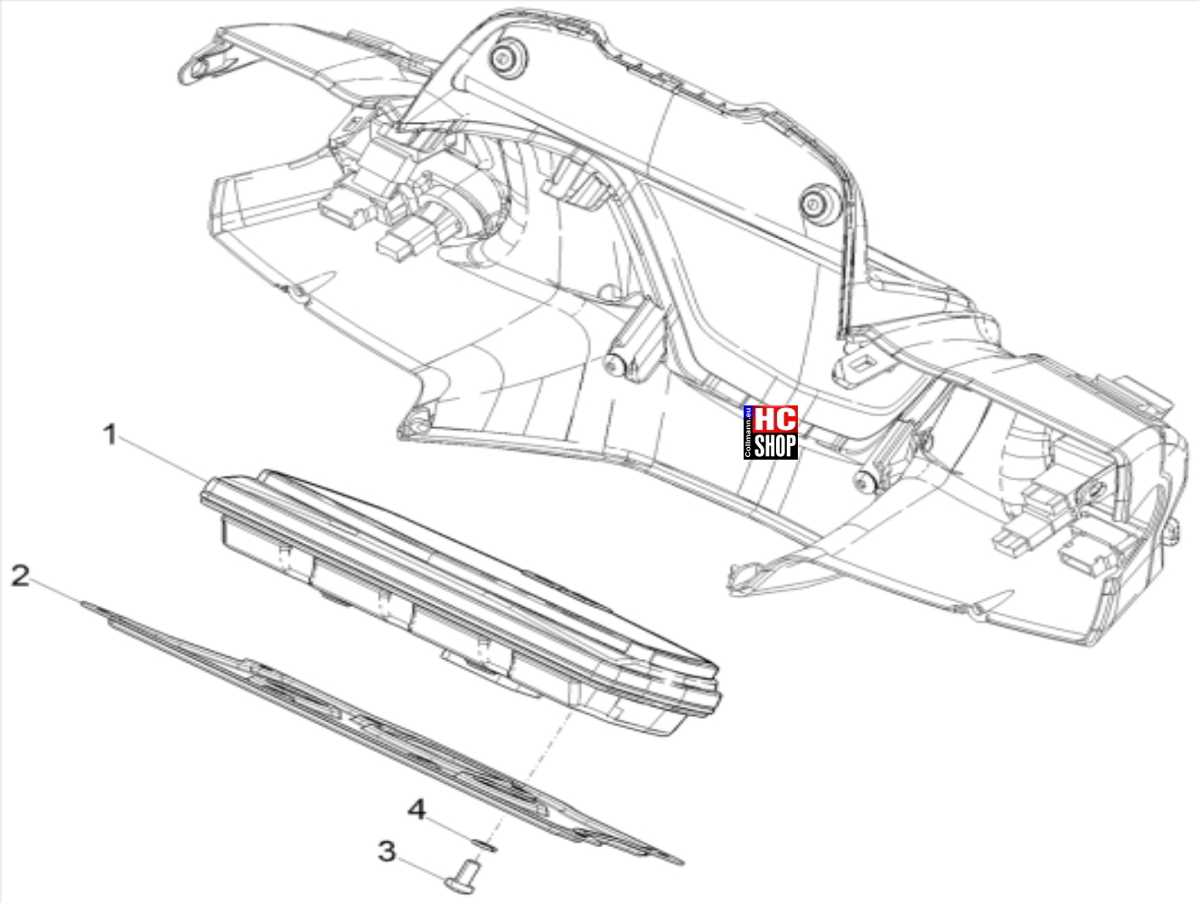 Piaggio Medley 125 E5 Lenkung Cockpitinstrumente - Cruscotto