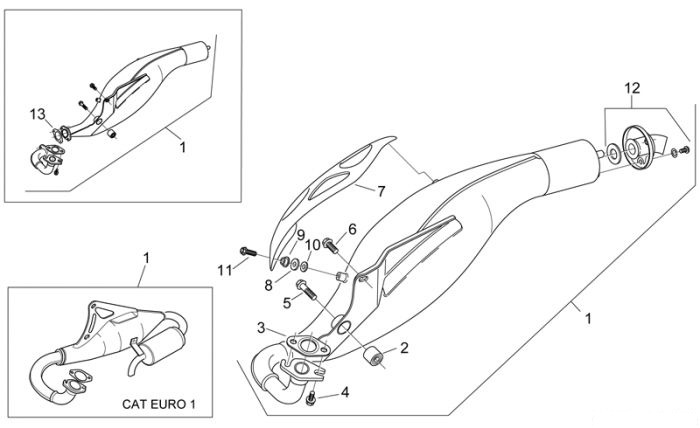 Aprilia Auspuffrohr Area 51 50