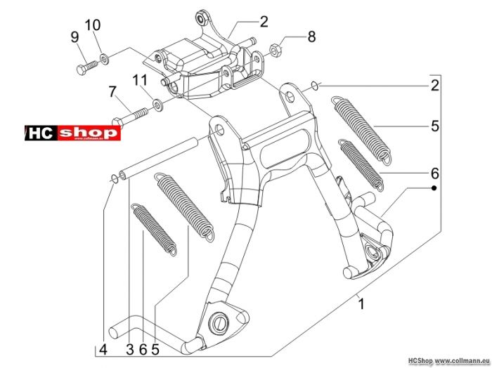 Piaggio Zip 50 SP Kippständer/en