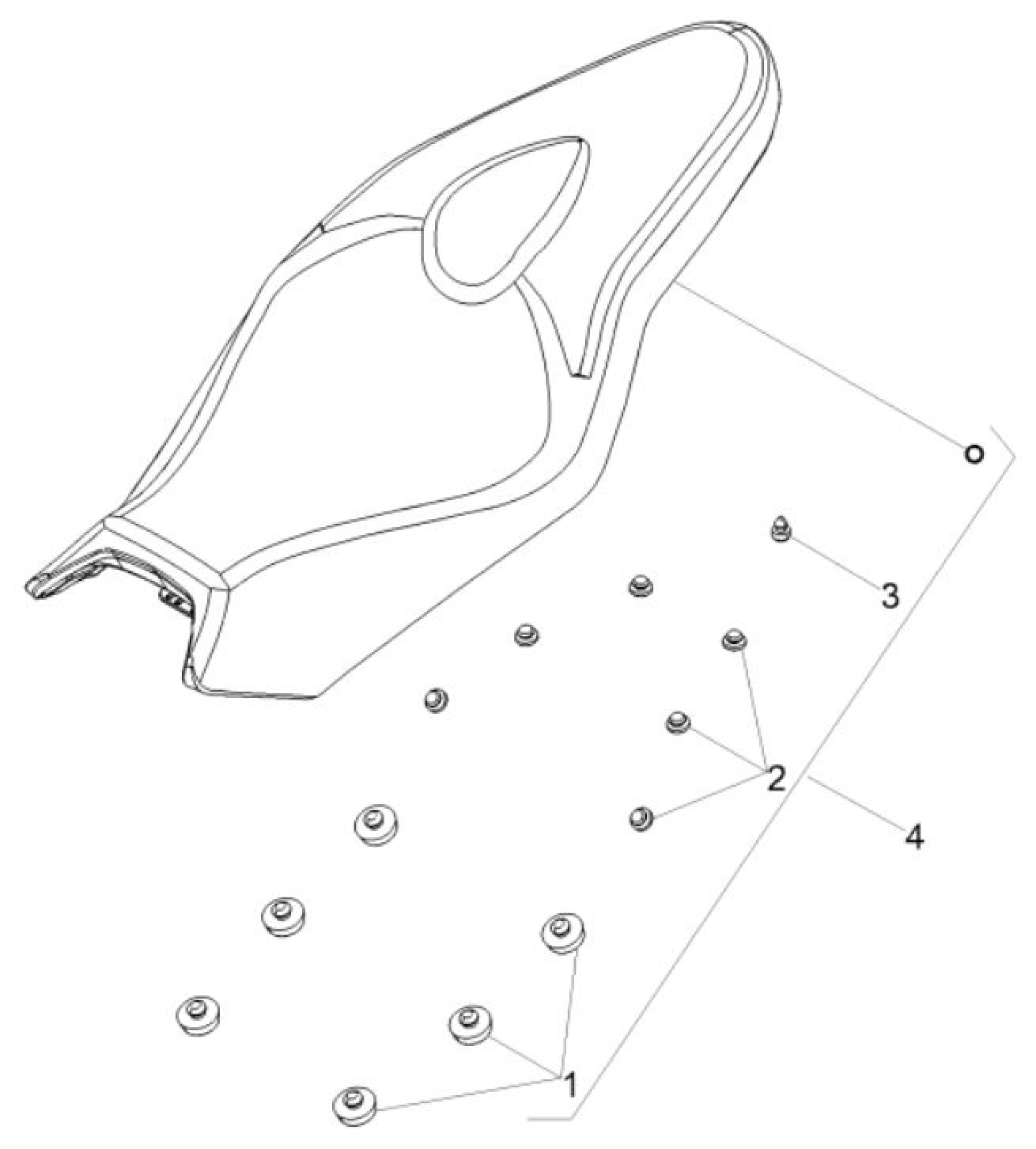 Explosionszeichnung Aprilia Tuono 125 / Tuono 125 ABS / Tuono 125 E5+ Sitz