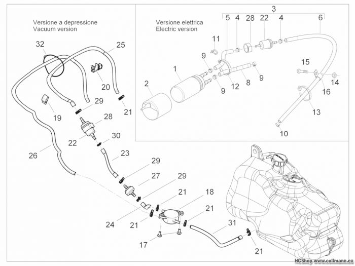 Piaggio Benzinpumpe X Evo 125