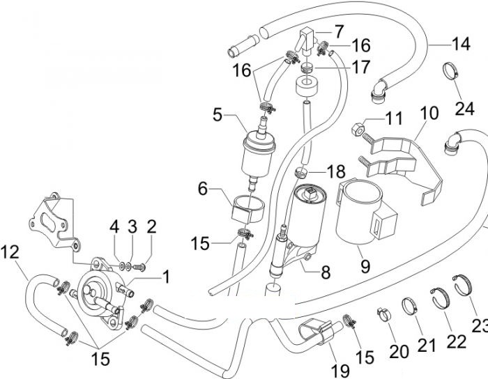 Gilera Benzin-einspritzanlage Runner 50 Purejet