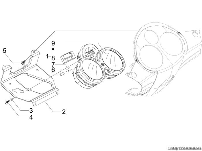 Piaggio Cockpitinstrumente - Cruscotto Carnaby 125