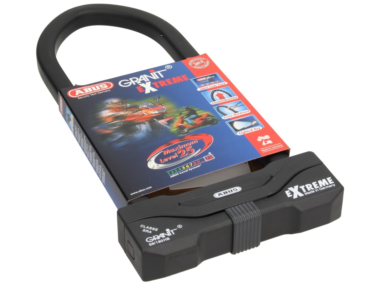 ABUS Bügelschloss Granit Extreme Plus 59, 310x111 mm, schwarz