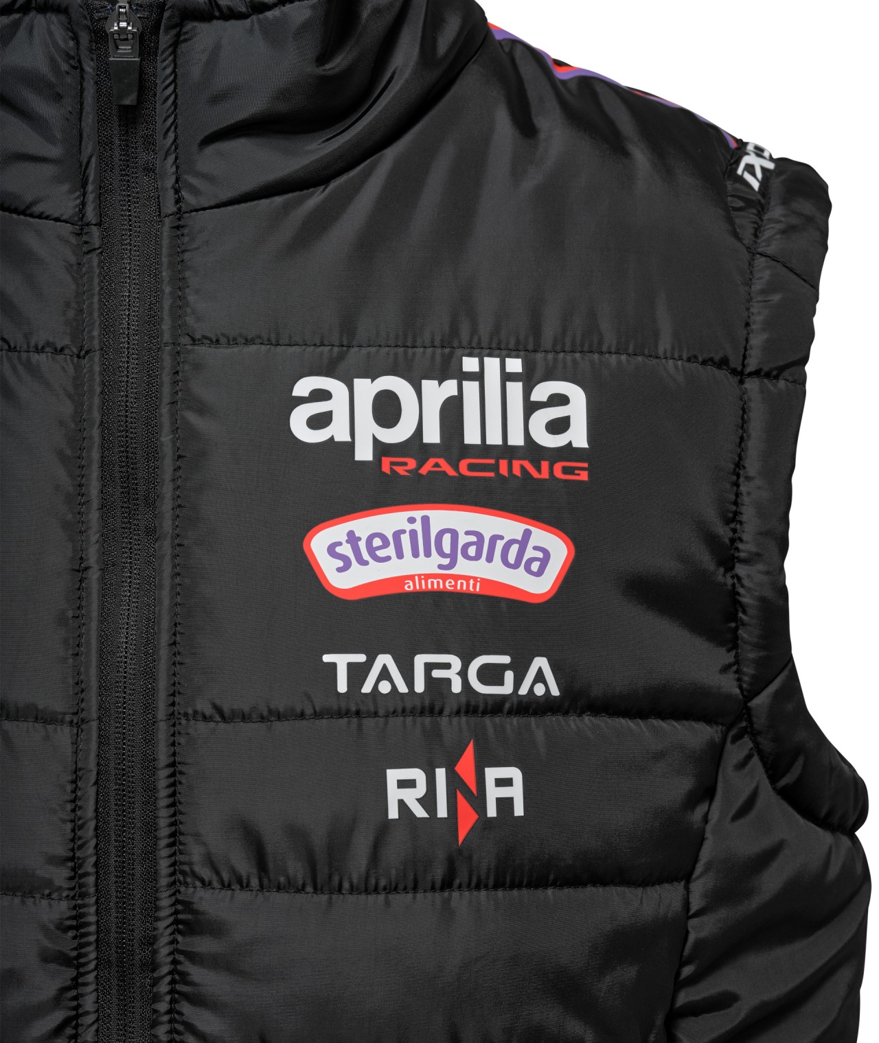 Aprilia Bodywarmer Herren Racing Team 2026, schwarz, Baumwolle/Polyester