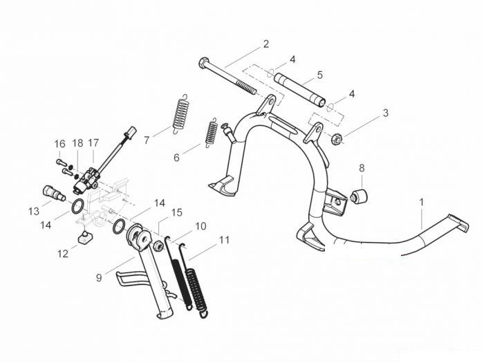 Piaggio Kippständer/en Beverly 350