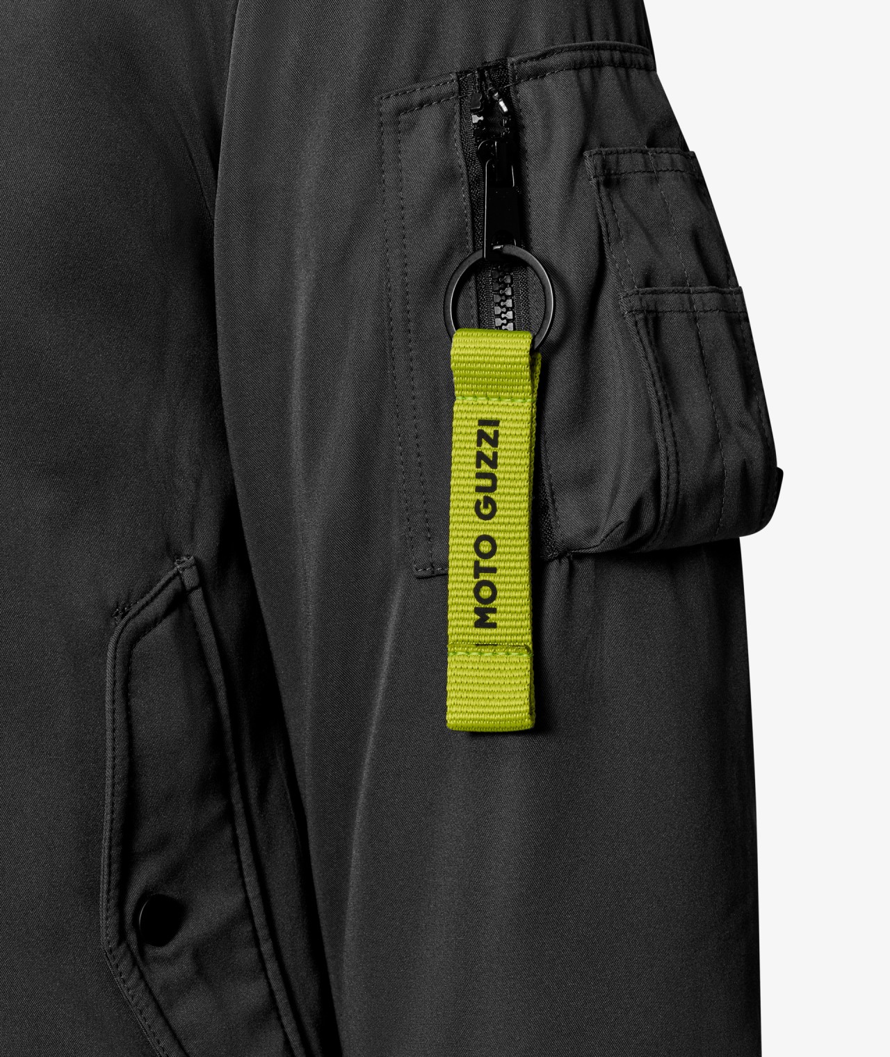 Moto Guzzi Bomberjacke Unisex aus Polyester in Schwarz