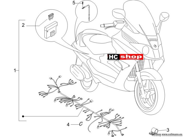 Piaggio Hauptkabelbaum X8 200