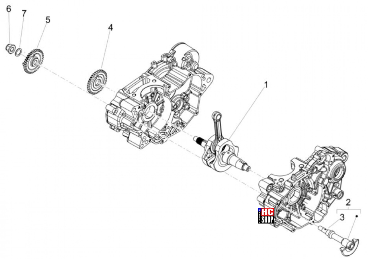 Aprilia RX 125 E5 - Motor - Kurbelwelle