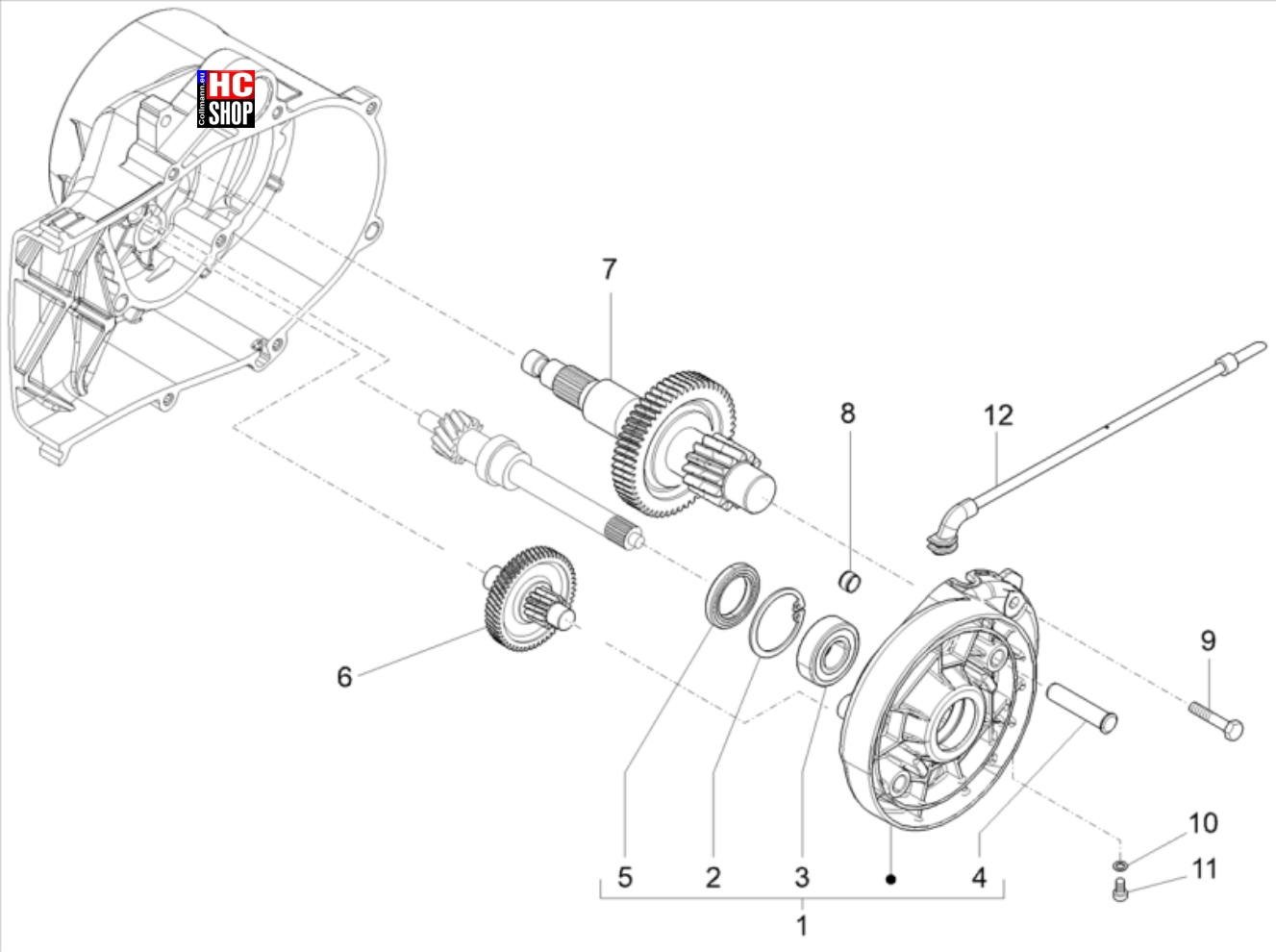 Piaggio Liberty 50 IGET E5 Motor Einheit Getriebe